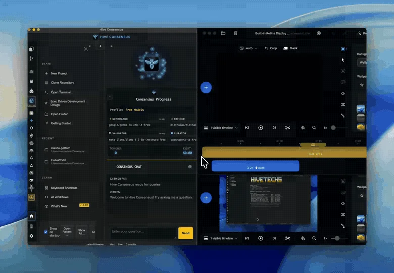 Integrated terminal and System Log panel demonstration