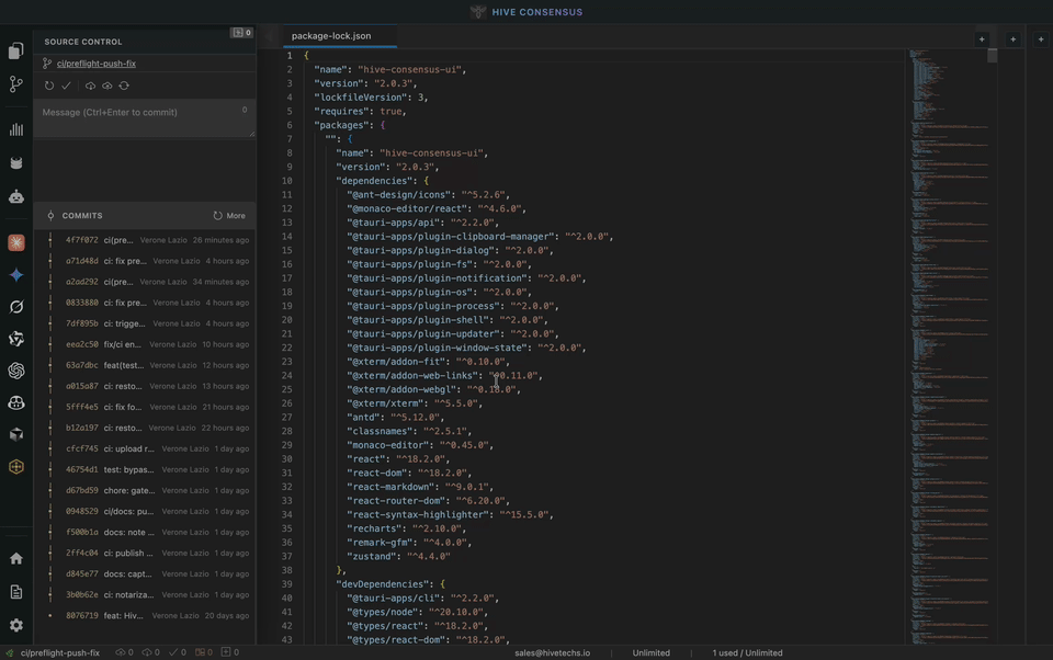 SCM and Explorer demo in the IDE